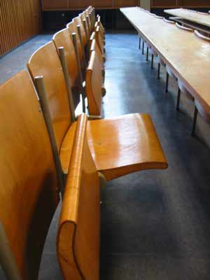 empty auditorium chairs